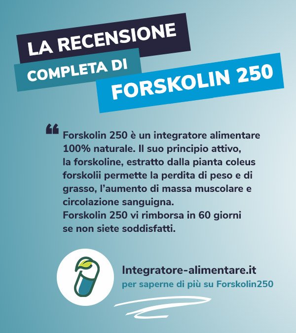 forskolin 250 recensione opinione